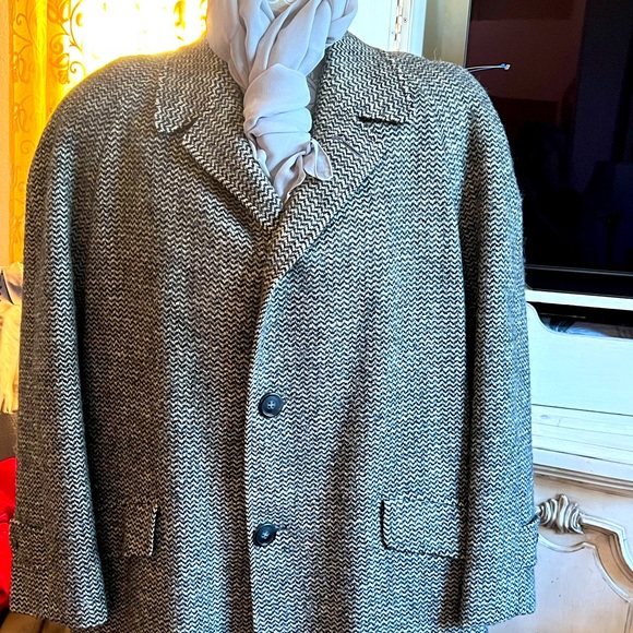 BRITISH TWEED CUSTOM TOP COAT MEN’S SZ XLG 44R FROM SAMUEL MARTIN LTD LONDON UK - Picture 12 of 14